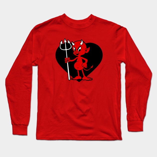 Devil Heart Long Sleeve T-Shirt by Raygun Vectors